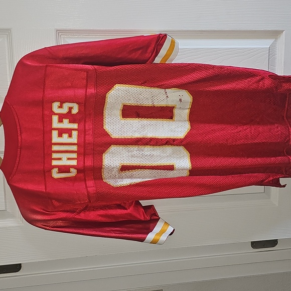 NFL authenic CHIEF JERSEY Red On-Field Jersey with White Logo - Picture 9 of 16